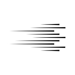 Horizontal speed lines for comic books. Manga, anime graphic speed striped texture. Horizontal fast motion lines for comic books. Vector illustration