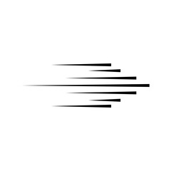 Horizontal speed lines for comic books. Manga, anime graphic speed striped texture. Horizontal fast motion lines for comic books. Vector illustration