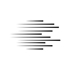 Horizontal speed lines for comic books. Manga, anime graphic speed striped texture. Horizontal fast motion lines for comic books. Vector illustration