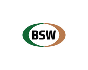 BSW logo design vector template. BSW