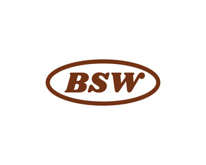 BSW logo design vector template. BSW