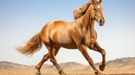 Obraz premium horse isolated on white HD 8K wallpaper Stock Photographic Image 