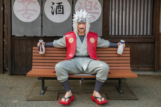 Smiling Jiraiya or Pervy sage at Naruto Boruto Fuji Hidden Leaf Village