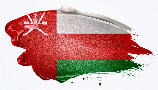 絵の具とオマーンの国旗(Paint of the Oman flag.)
