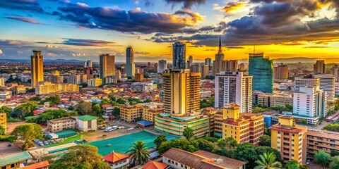 Fototapeta premium Explore the Vibrant Cities of Kenya: Nairobi, Mombasa, Kisumu and More - A Journey Through Urban Life and