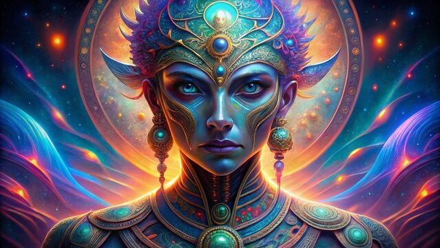 Fascinating Computer Art Depicting Alien Post Among Us Anunnaki with Intriguing Sci-Fi Elements and Cosmic Imagery