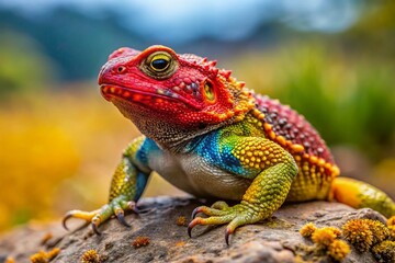 Fototapeta premium Fascinating Horney Toad Lizard in Natural Habitat - Unique Texture and Coloration of North American Reptiles