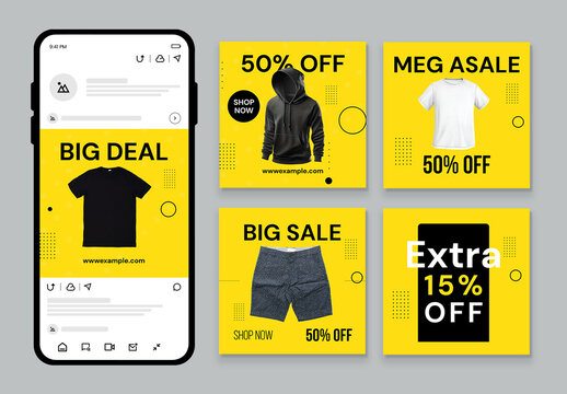 Mega Sale Social Media Post Design