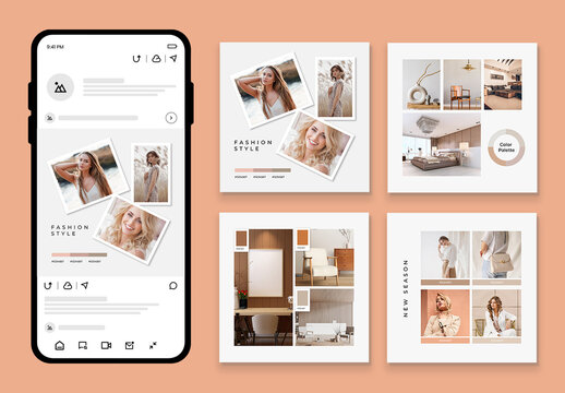 Social Media Mood Board Layout