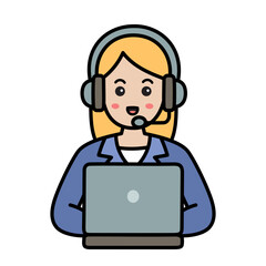 Customer Service Vector Doodle Illustration