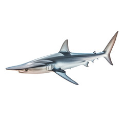 Fototapeta premium Realistic depiction of a sleek shark swimming in deep ocean waters during daylight