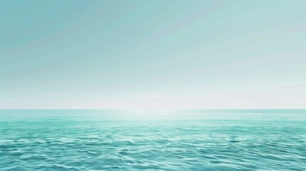 Obraz premium Calm, Blue Ocean Water Under a Pale Sky