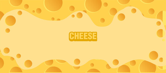 cheese texture seamless pattern vector graphic illustration background with holes yellow flat design cartoon