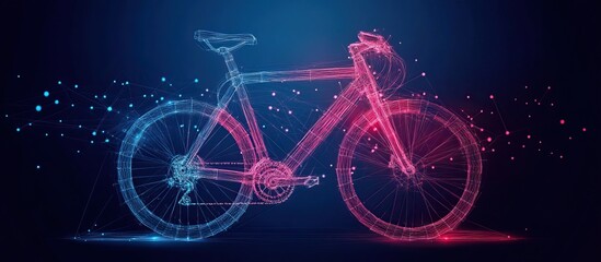 Fototapeta premium Abstract Wireframe Bicycle Design