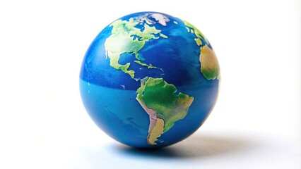 Fototapeta premium Easter globe decoration isolated on blue background