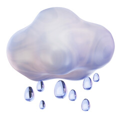 drizzling 3d render icon