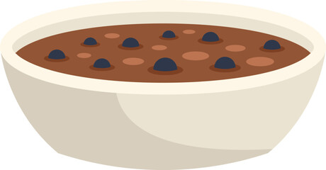 Ceramic bowl is brimming with a hearty serving of frijoles charros, a traditional mexican bean stew