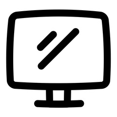 Monitor Line Vector Icon