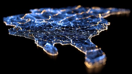 Futuristic Technology Cyberspace Network Abstract Background