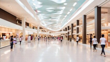 abstract blur luxury shopping mall and retail store for background
