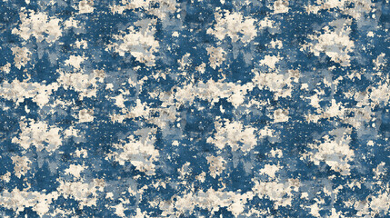 Cool Winter Camo with Grunge Aesthetic in Digital Style, Seamlessly Blended for Various Applications - Seamless Repeatable Pattern.