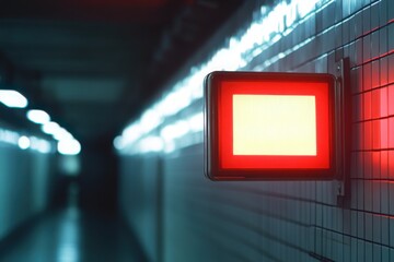 Blank emergency information display, with copy space