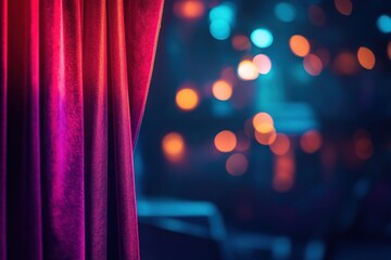 Blank theater production poster frame, with copy space