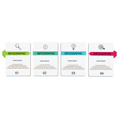 Startup project boosting research rectangular choice infographic chart design template. Business success infochart with icons. Instructional graphics with 4