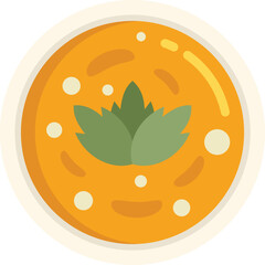 Delicious bowl of soup is topped with fresh herbs, perfect for a menu or recipe