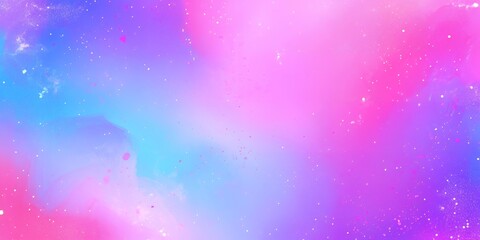 Abstract background in vibrant pink, purple, and blue hues with sparkling glitter.