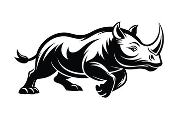 Solid color Rhinoceros animal vector design