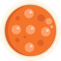 Steaming bowl of tomato soup is waiting to warm you up on a chilly day