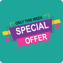 Free vector special offer creative sale banner design
