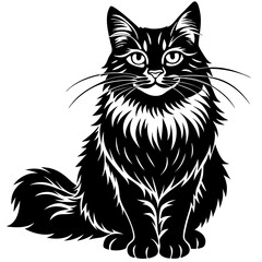 black cat cartoon