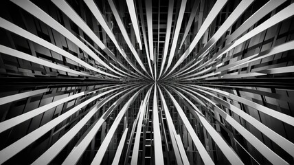 abstract background featuring perfectly straight and symmetrical white and black lines arranged in a grid pattern