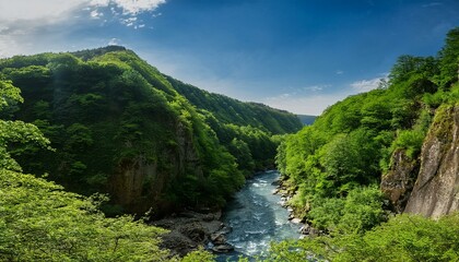 The river connects the land and its inhabitants.