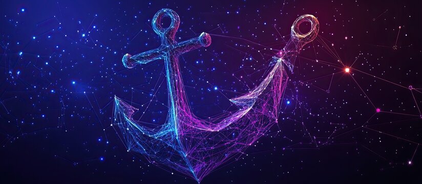 Anchor in a starry night