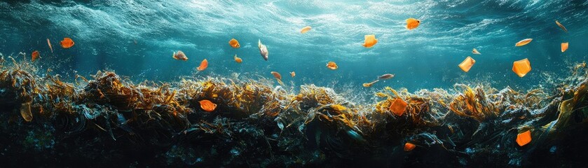 Fototapeta premium A bio-plastic alternative, made from seaweed or other renewable resources