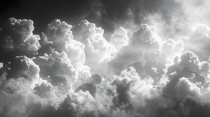 Fototapeta premium Dramatic Black and White Sky with Storm Clouds