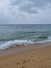 
It is a seascape full of dark clouds.