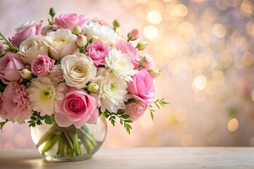 Obraz premium Elegant and stylish floral arrangement with a tilted angle