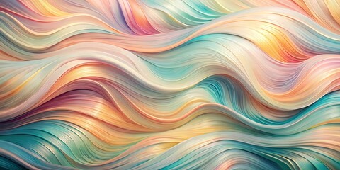 Obraz premium Abstract Curving Lines of Pastel Hues in a Rhythmic Flow