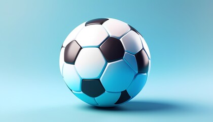 Fototapeta premium Soccer ball showcasing visible leather stitching for an authentic look