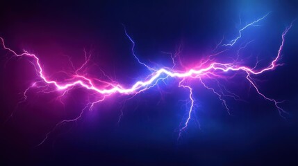 Electric Storm: A Dynamic Fusion of Pink and Blue Lightning