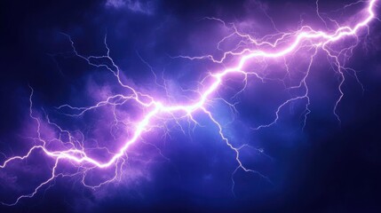 Obraz premium Lightning Storm: A Dramatic Display of Nature's Power