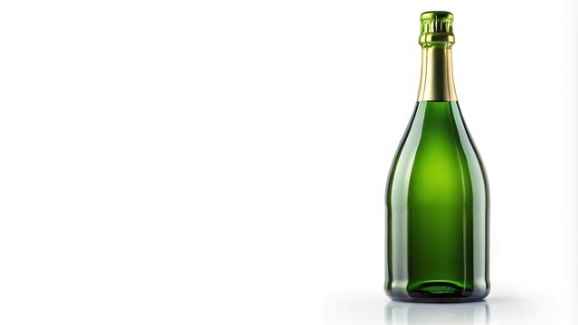recommend clip art: Elegant champagne bottle green wine bottle isolated on white silhouette