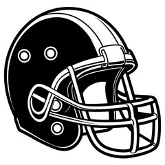 Fototapeta premium American Football Helmet vector illustration on a white background
