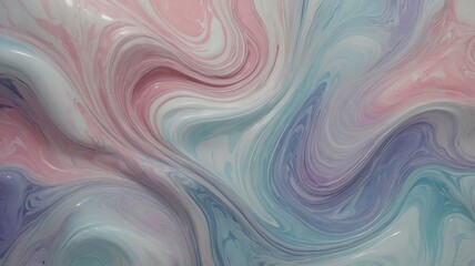 Obraz premium A fluid, marble-like texture in pastel shades, with a smooth and flowing appearance, creating a soft abstract background