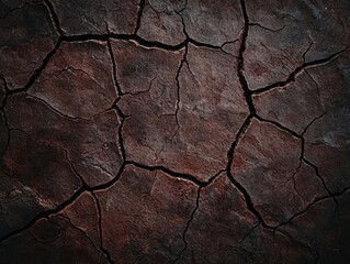 Cracked and weathered dark stone texture