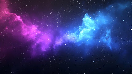 Obraz premium Abstract Space Background with Swirling Nebulae and Scattered Stars